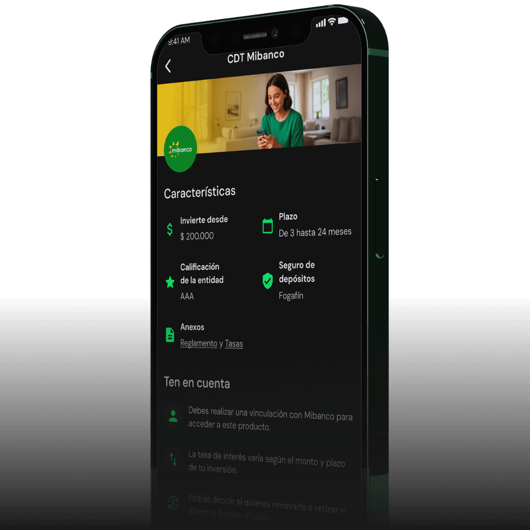 CDT Mibanco - Mockup